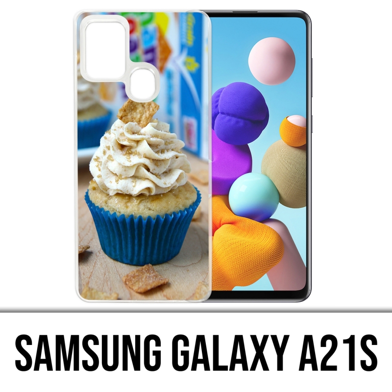 Custodia per Samsung Galaxy A21s - Cupcake blu