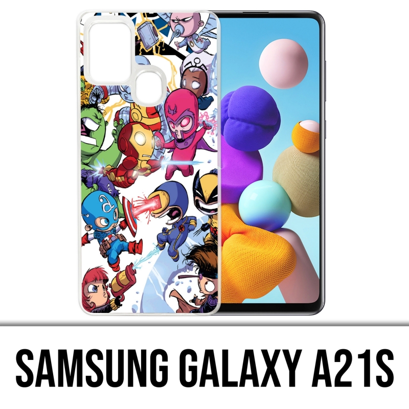 Custodia per Samsung Galaxy A21s - Simpatici eroi Marvel