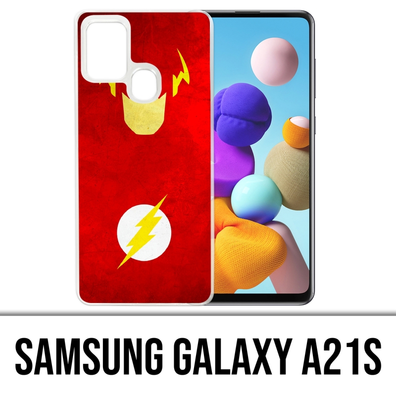 Funda Samsung Galaxy A21s - Dc Comics Flash Art Design