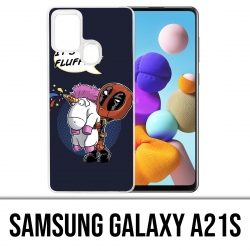 Coque Samsung Galaxy A21s - Deadpool Fluffy Licorne