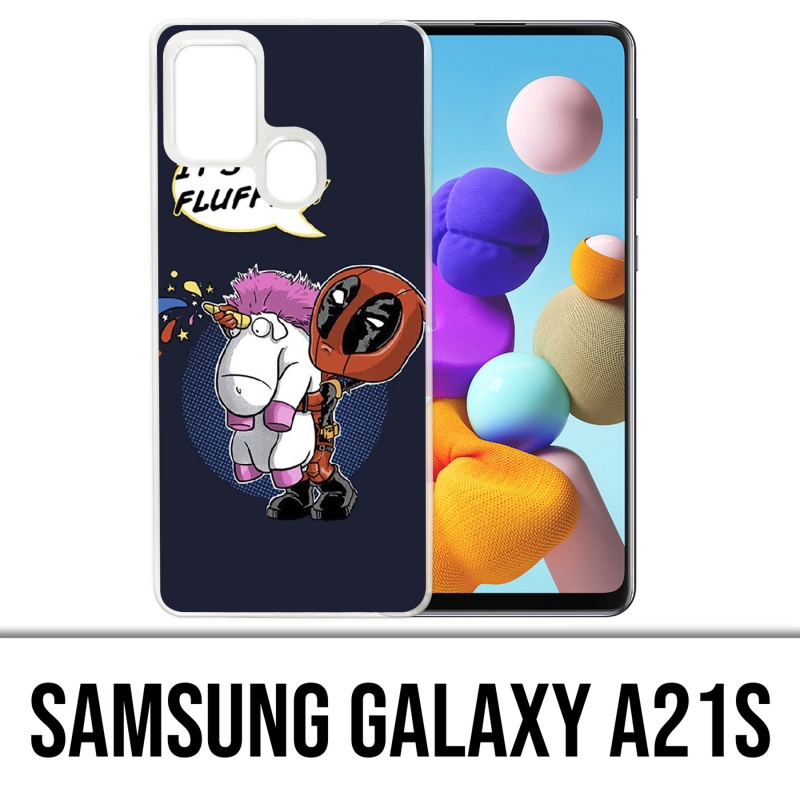 Coque Samsung Galaxy A21s - Deadpool Fluffy Licorne