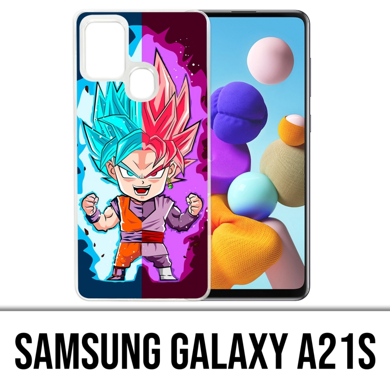 Custodia per Samsung Galaxy A21s - Dragon Ball Black Goku Cartoon