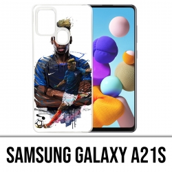 Custodia per Samsung Galaxy A21s - Football France Pogba Drawing