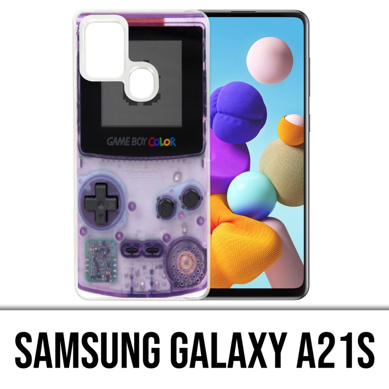 Funda Samsung Galaxy A21s - Game Boy Color Violeta