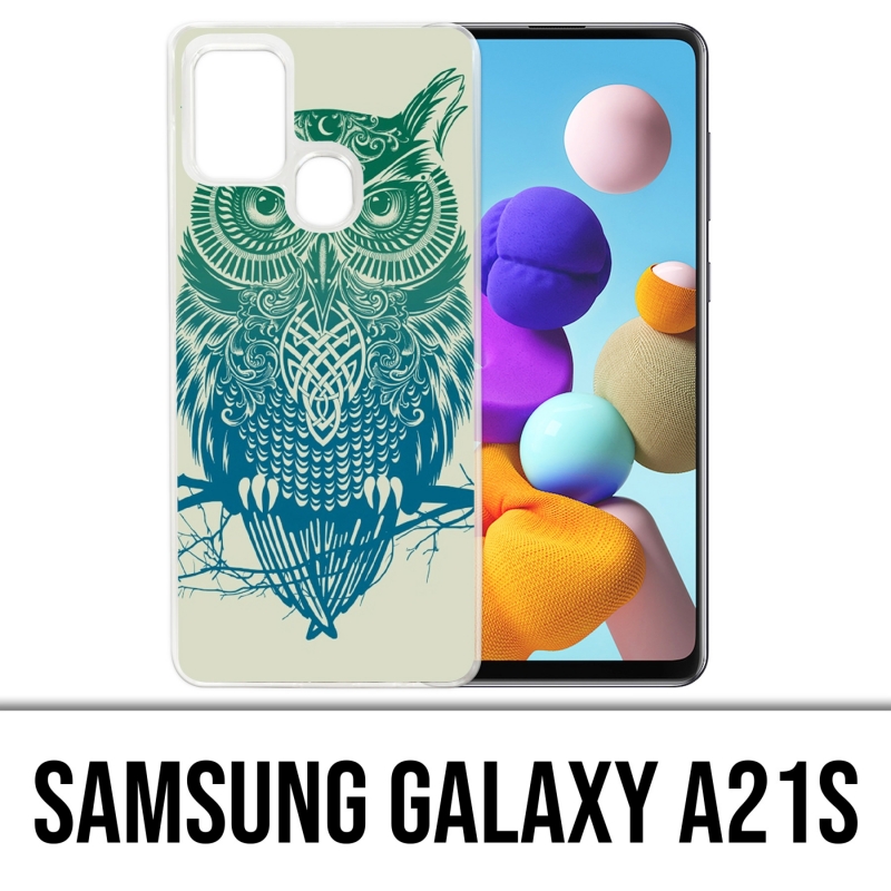 Coque Samsung Galaxy A21s - Hibou Abstrait