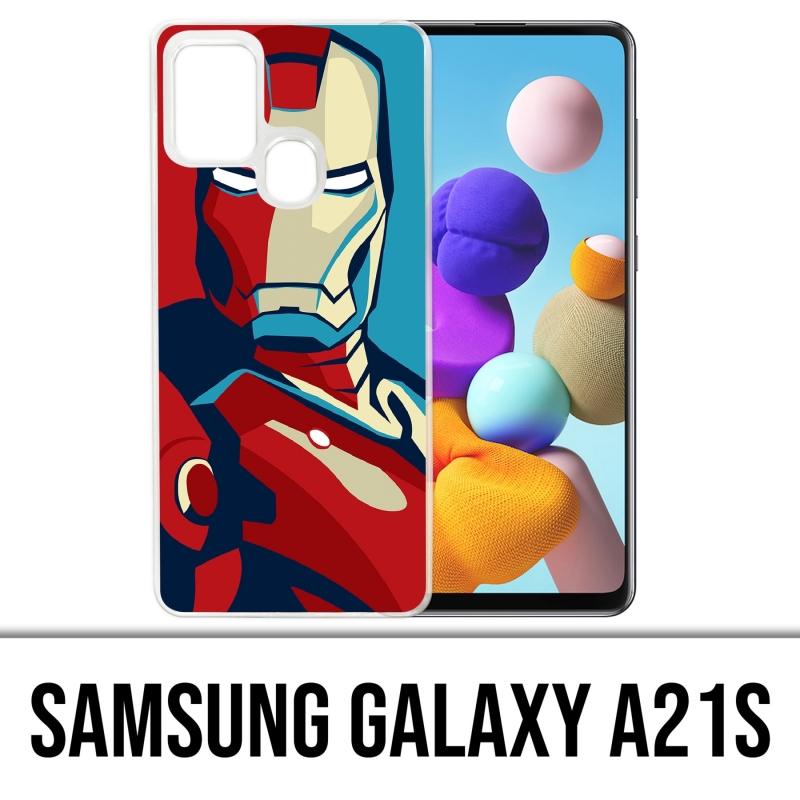 Funda Samsung Galaxy A21s - Diseño de Iron Man Póster