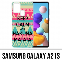Coque Samsung Galaxy A21s - Keep Calm Hakuna Mattata