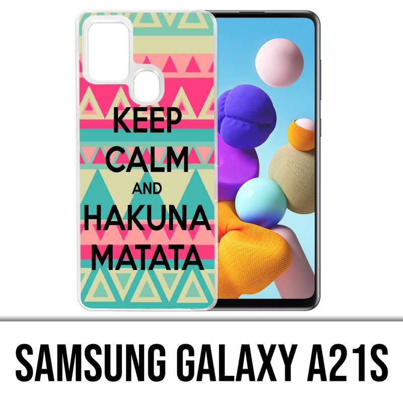 Coque Samsung Galaxy A21s - Keep Calm Hakuna Mattata
