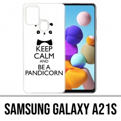 Custodia per Samsung Galaxy A21s - Keep Calm Pandicorn Panda Unicorn