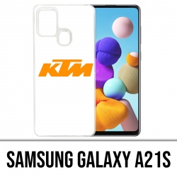 Custodia per Samsung Galaxy A21s - Logo Ktm Sfondo bianco