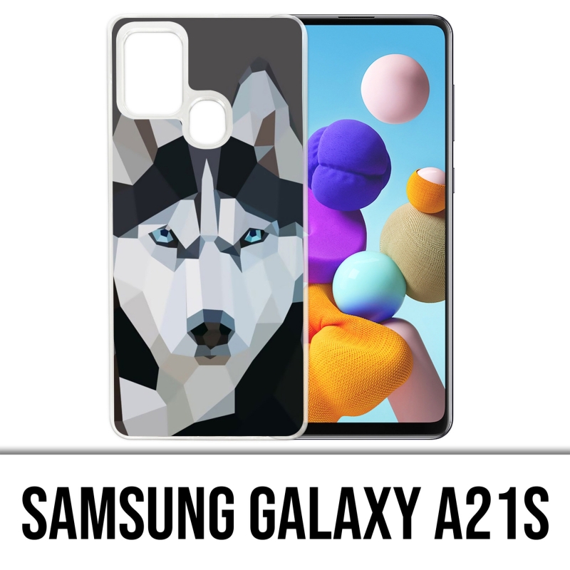 Funda Samsung Galaxy A21s - Wolf Husky Origami