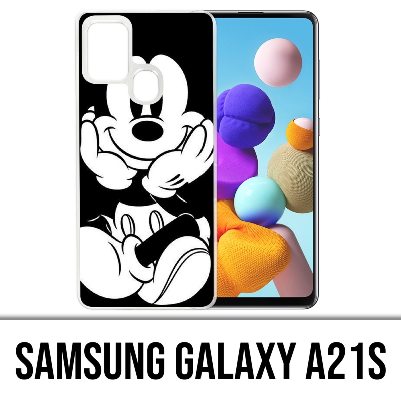 Funda para Samsung Galaxy A21s - Mickey blanco y negro