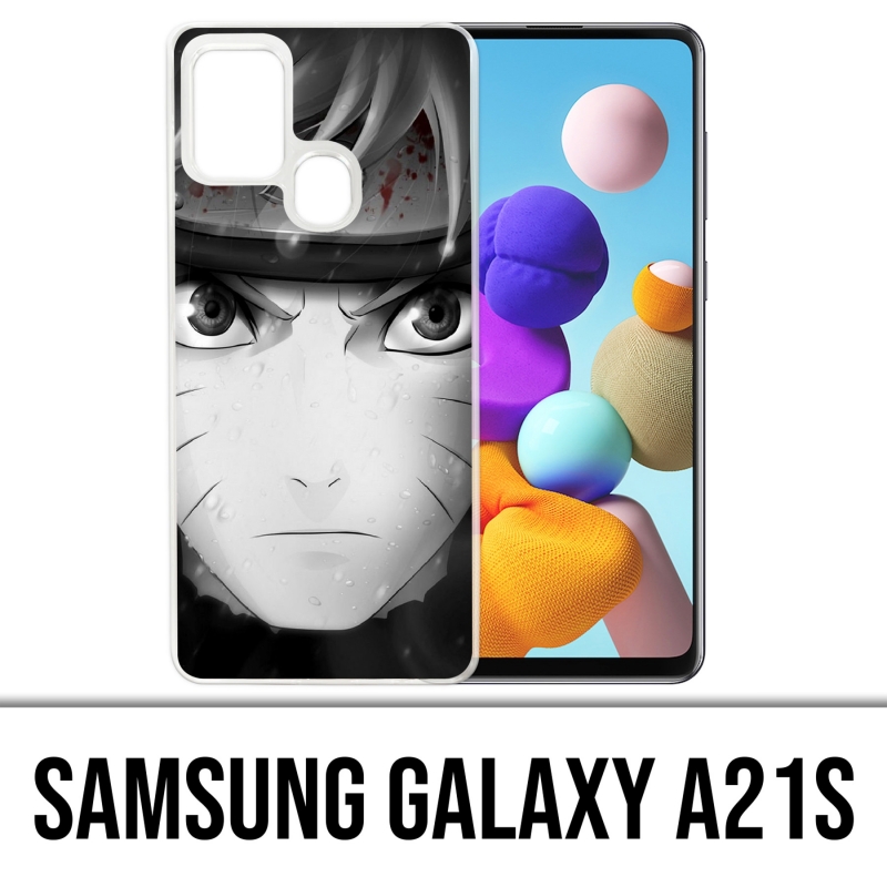 Custodia per Samsung Galaxy A21s - Naruto in bianco e nero