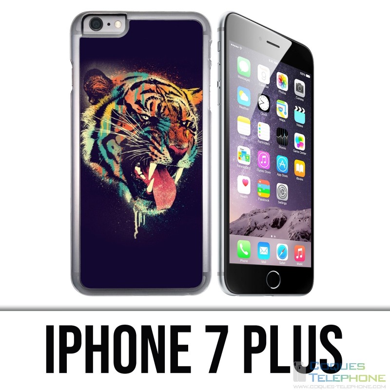 Custodia per iPhone 7 Plus - Tiger Painting