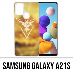 Funda para Samsung Galaxy A21s - Pokémon Go Team Yellow Grunge