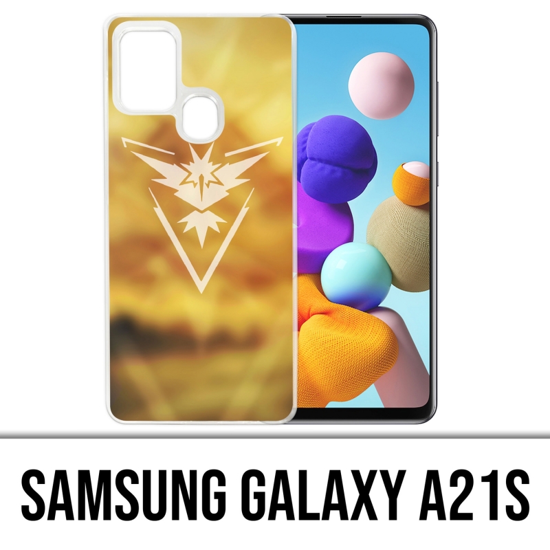 Coque Samsung Galaxy A21s - Pokémon Go Team Jaune Grunge