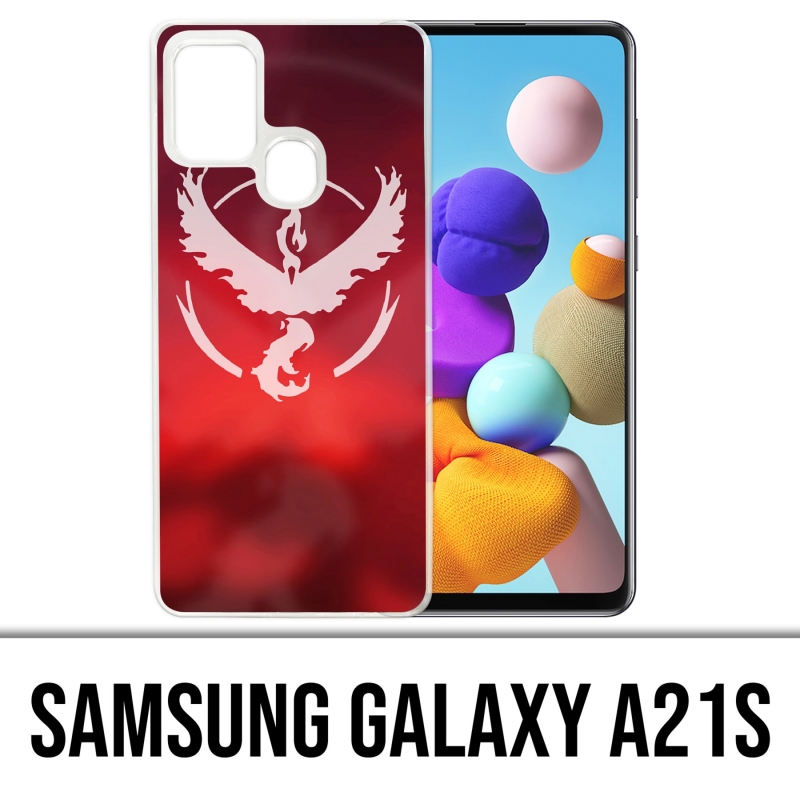 Coque Samsung Galaxy A21s - Pokémon Go Team Rouge Grunge