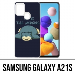 Samsung Galaxy A21s Case - Pokémon Snorlax Hass Morgen