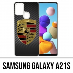 Samsung Galaxy A21s Case - Porsche Logo Carbon