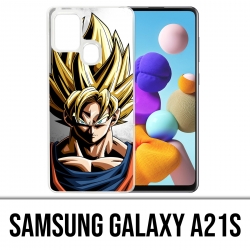 Funda Samsung Galaxy A21s - Goku Wall Dragon Ball Super