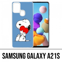 Funda Samsung Galaxy A21s - Snoopy Heart
