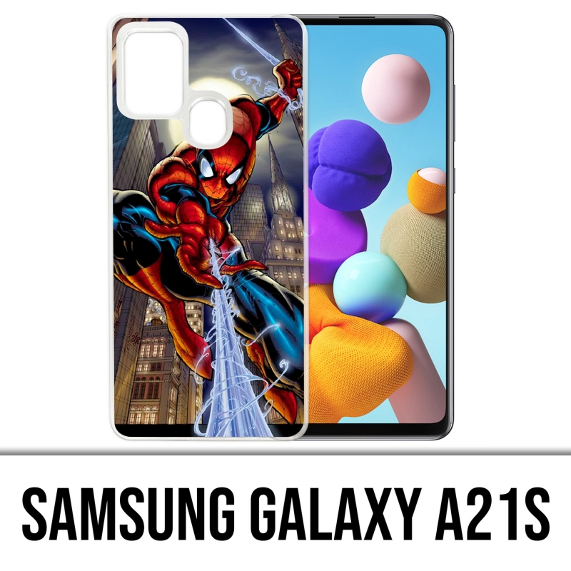 Funda Samsung Galaxy A21s - Cómics de Spiderman