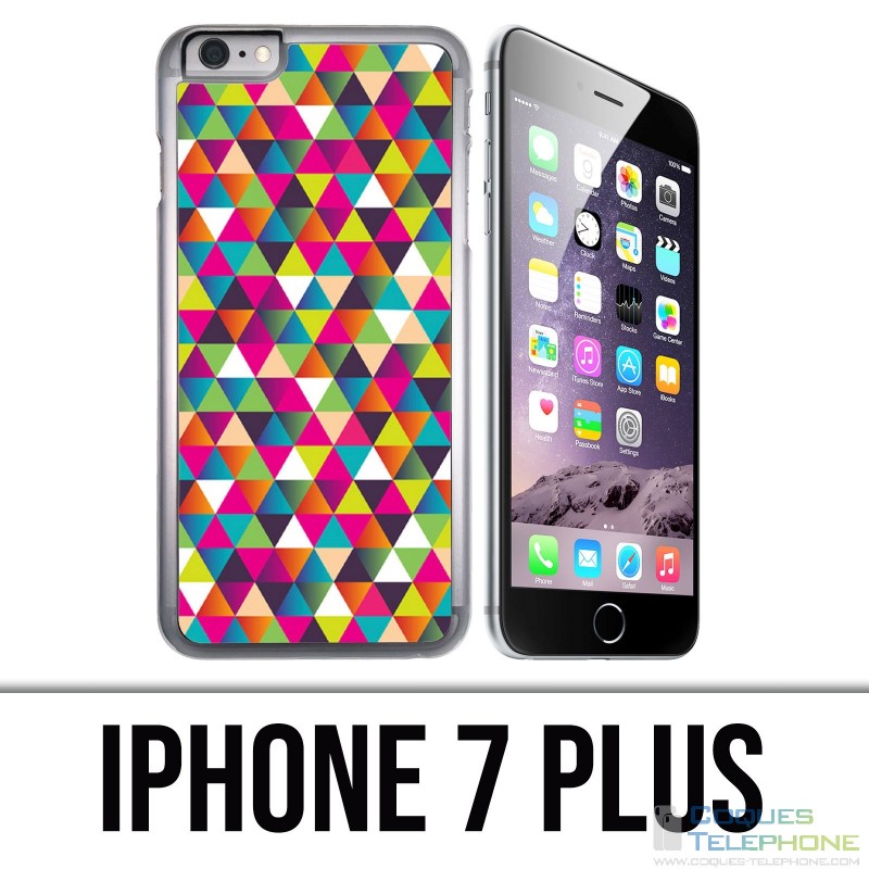 Coque iPhone 7 PLUS - Triangle Multicolore