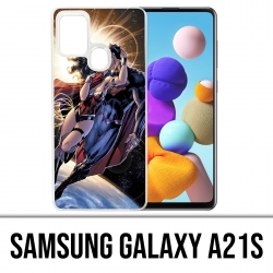 Custodia per Samsung Galaxy A21s - Superman Wonderwoman