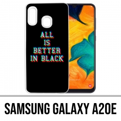 Funda Samsung Galaxy A20e - Todo es mejor en negro