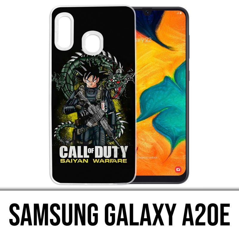 Custodie e protezioni Samsung Galaxy A20e - Call Of Duty X Dragon Ball Saiyan Warfare