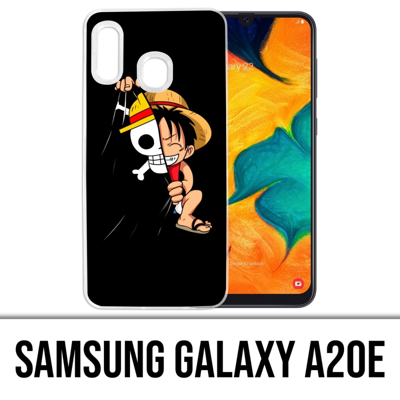 Coque Samsung Galaxy A20e - One Piece Baby Luffy Drapeau