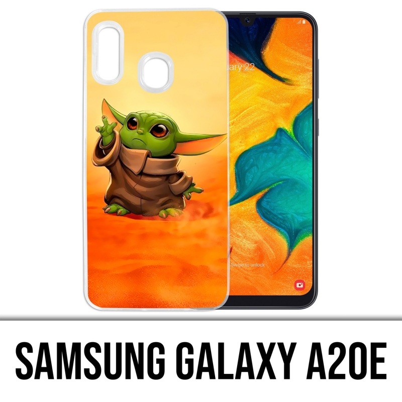 Custodia per Samsung Galaxy A20e - Star Wars Baby Yoda Fanart