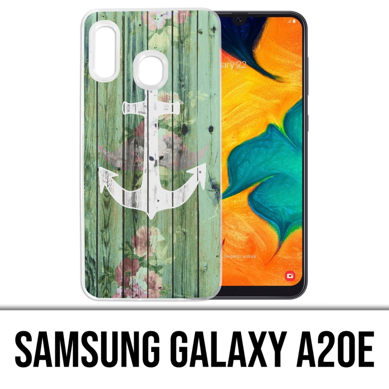 Funda para Samsung Galaxy A20e - Madera azul marino ancla