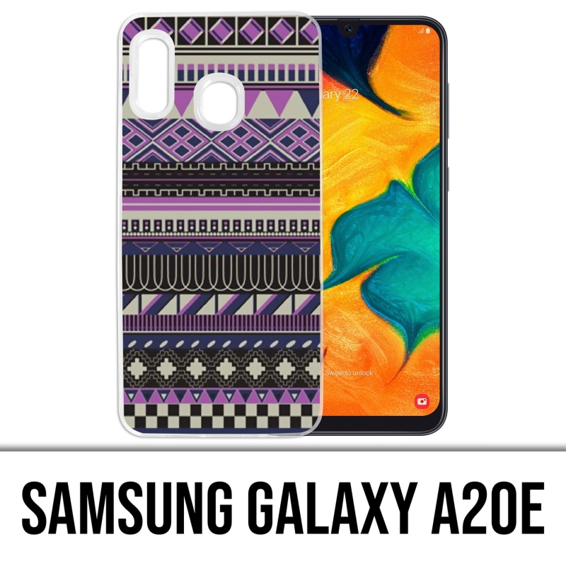 Samsung Galaxy A20e Case - Lila Azteken