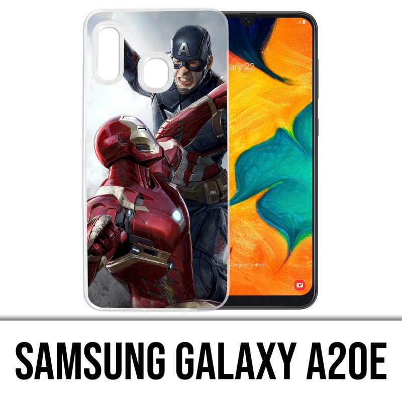 Coque Samsung Galaxy A20e - Captain America Vs Iron Man Avengers