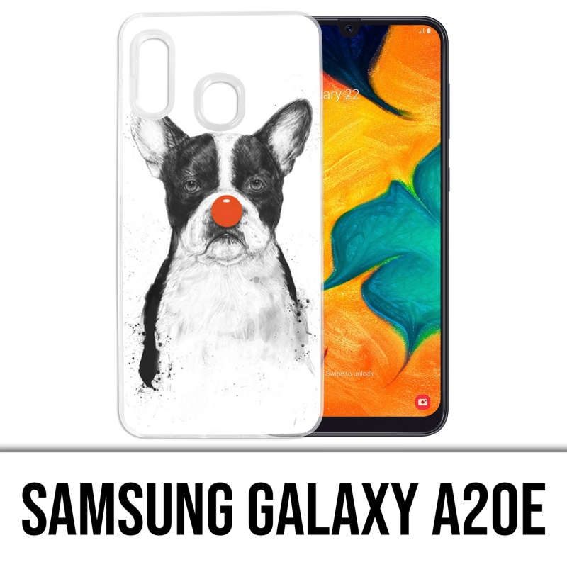 Coque Samsung Galaxy A20e - Chien Bouledogue Clown