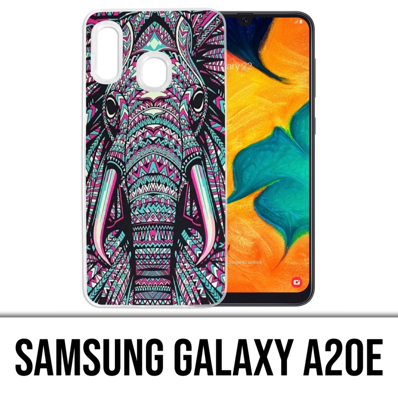 Coque Samsung Galaxy A20e - Éléphant Aztèque Coloré