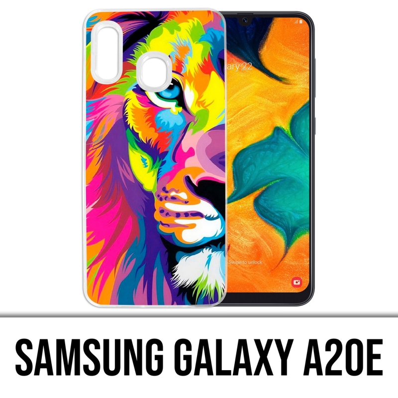 Samsung Galaxy A20e Case - Mehrfarbiger Löwe