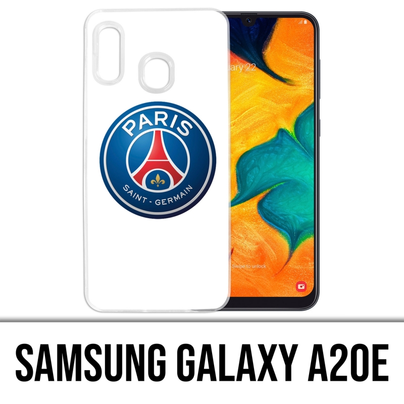 Coque Samsung Galaxy A20e - Logo Psg Fond Blanc