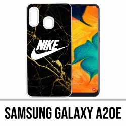 Samsung Galaxy A20e Case - Nike Logo Gold Marble
