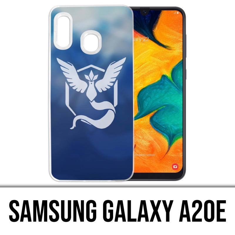 Coque Samsung Galaxy A20e - Pokémon Go Team Bleue Grunge