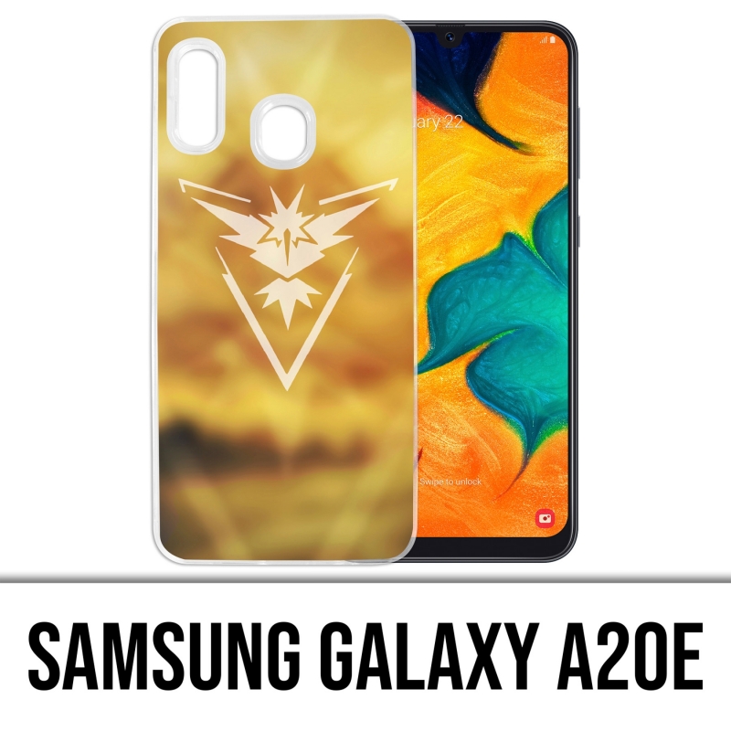 Custodia per Samsung Galaxy A20e - Pokémon Go Team Yellow Grunge