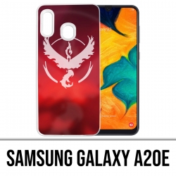 Custodia per Samsung Galaxy A20e - Pokémon Go Team Red Grunge