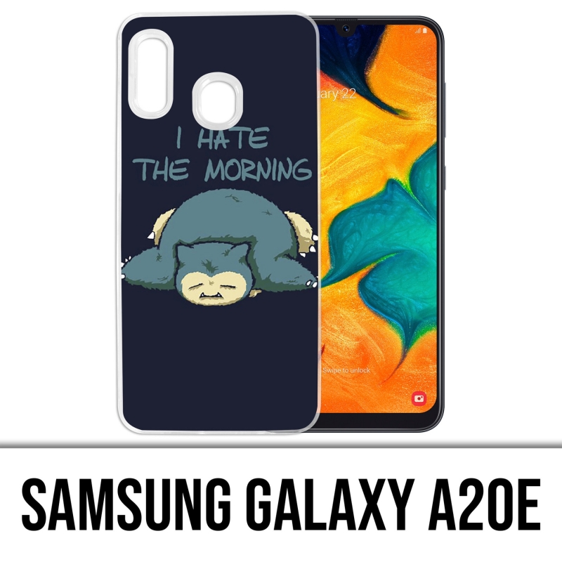 Custodia per Samsung Galaxy A20e - Pokémon Snorlax Hate Morning