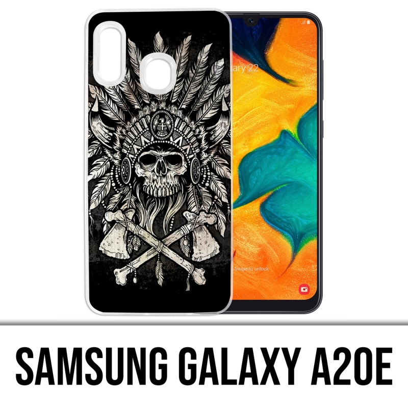 Custodia per Samsung Galaxy A20e - Piume di testa di teschio