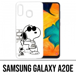 Coque Samsung Galaxy A20e - Snoopy Noir Blanc