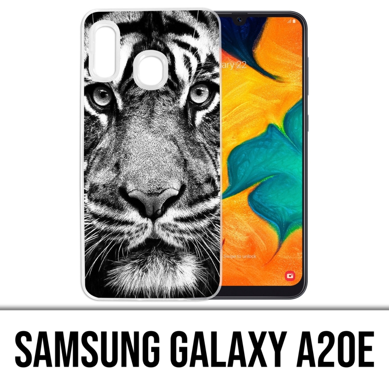 Samsung Galaxy A20e Case - Schwarzweiss-Tiger