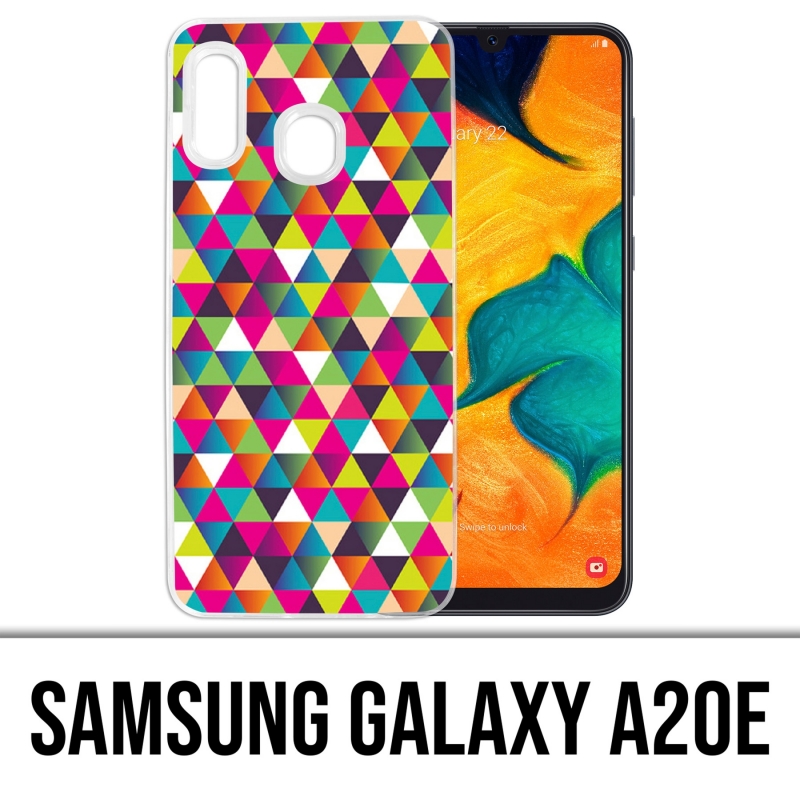 Custodia per Samsung Galaxy A20e - Triangolo multicolore