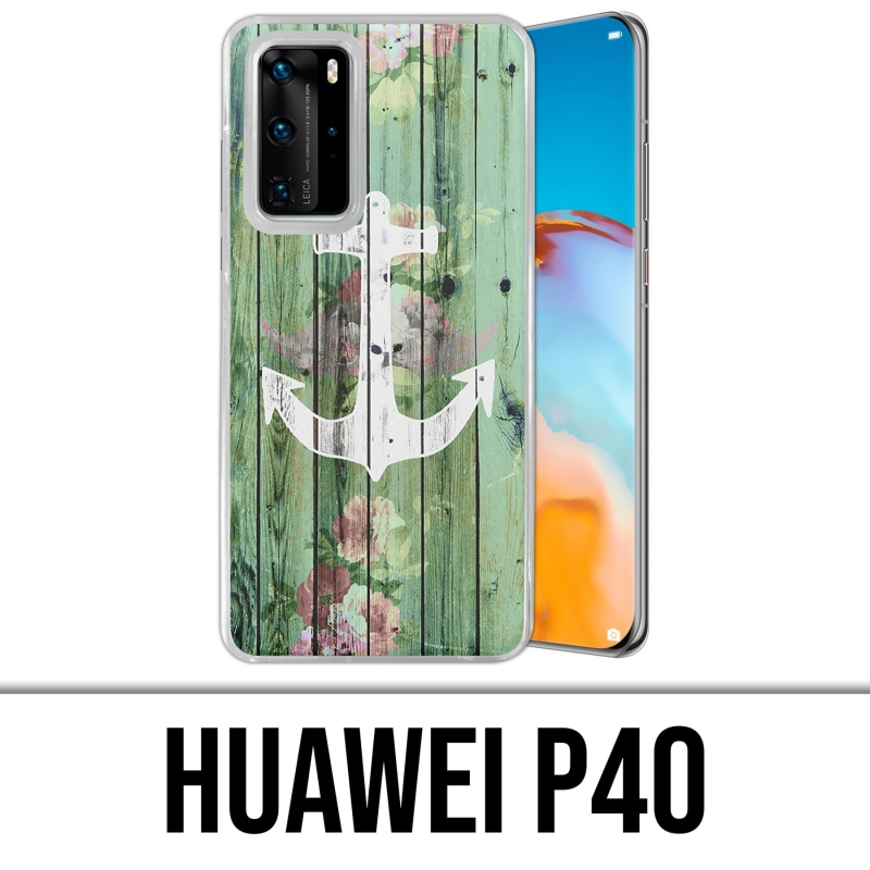 Huawei P40 Case - Anker Navy Holz