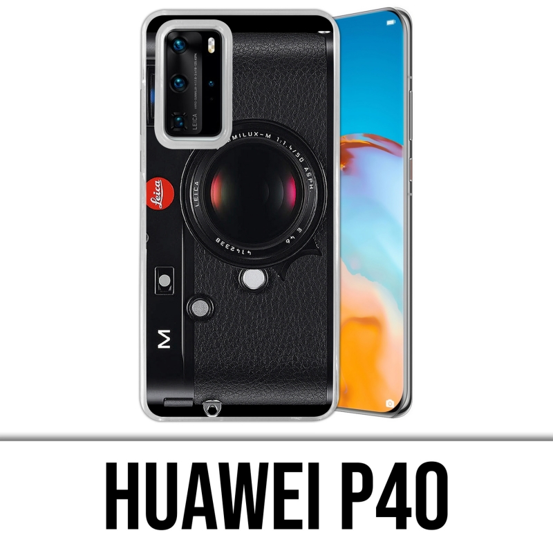 Custodia per Huawei P40 - Fotocamera vintage nera